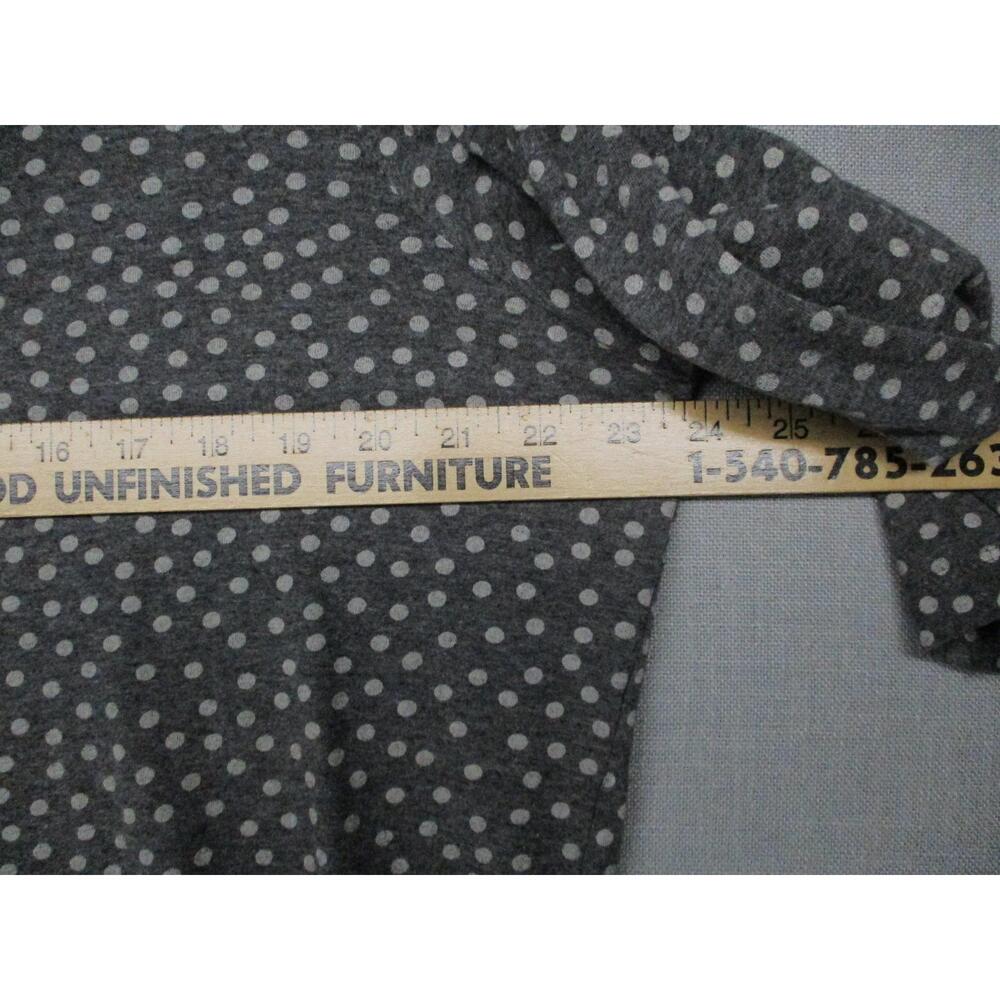 Woman Within Gray White Polka Dot V-Neck 3/4 Sleeve Tunic Top Womens Size 18/20 - Picture 4 of 8